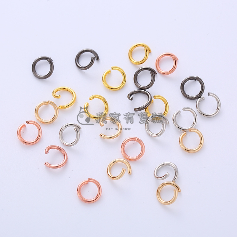 【我家有隻貓】🚀隔日配達🚀開口圈 現貨台灣出貨 C圈 閉口圈 鎖圈 金屬 鑰匙圈 鐵圈 手作吊飾材料 吊飾 配件 飾品-細節圖2