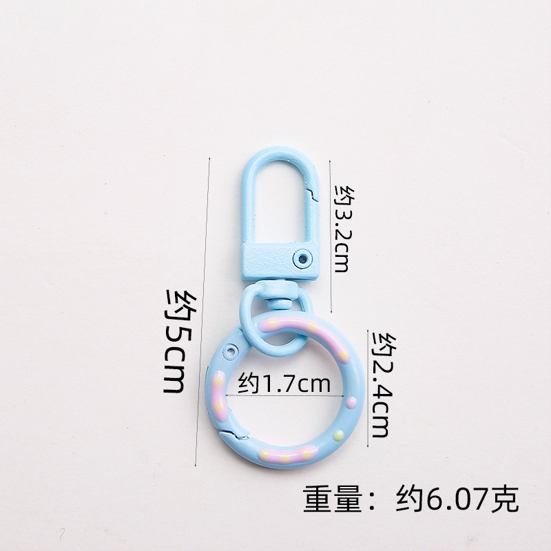 【我家有隻貓】🚀隔日配達🚀甜甜圈彈簧圈狗扣 狗扣 可開口彈簧圈 彈簧扣 鑰匙圈 包包掛飾扣 五金 彈圈 DIY 手作-細節圖2