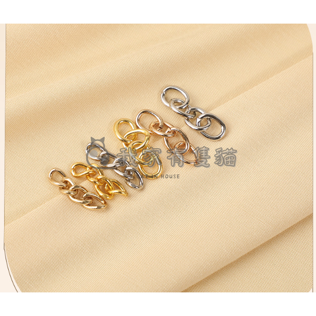 【我家有隻貓】🚀隔日配達🚀四節鏈 加長鏈 四節鏈條 鍊條 節鍊 鍊子 掛鏈 鑰匙圈材料 飾品配件 金屬織鏈 延長鏈-細節圖3