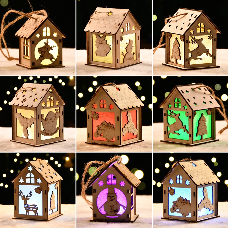 【我家有隻貓】🚀隔日配達🚀發光木質掛飾 聖誕節佈置 聖誕節裝飾 耶誕舞會 兒童派對 交換禮物 聖誕節擺飾 台灣現貨-細節圖5