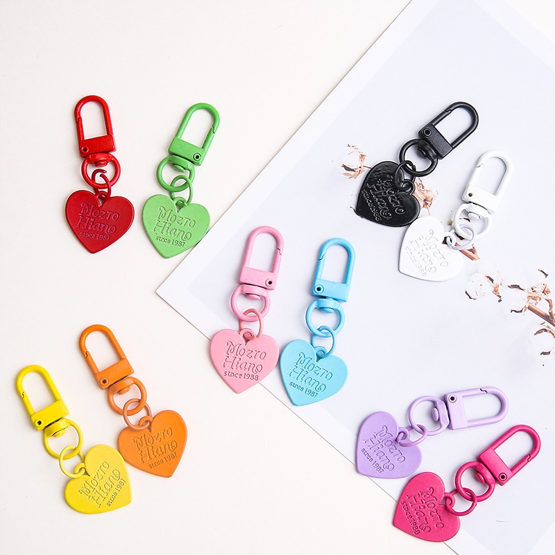 【我家有隻貓】🚀隔日配達🚀糖果色愛心掛扣 吊飾配件 愛心狗扣鑰匙圈 狗扣 愛心掛飾 狗扣吊飾 龍蝦扣 diy 飾品-細節圖3