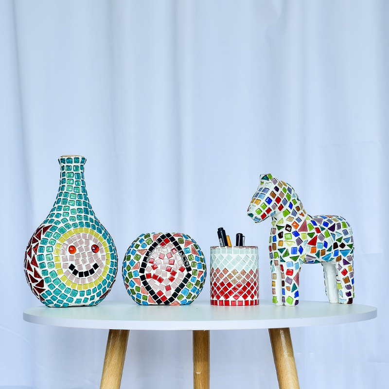 【我家有隻貓】🚀隔日配達🚀馬賽克自由石 大集合 馬賽克磚 馬賽克相框 DIY手作 創意 禮物 顆粒 材料 相框 花瓶-細節圖2