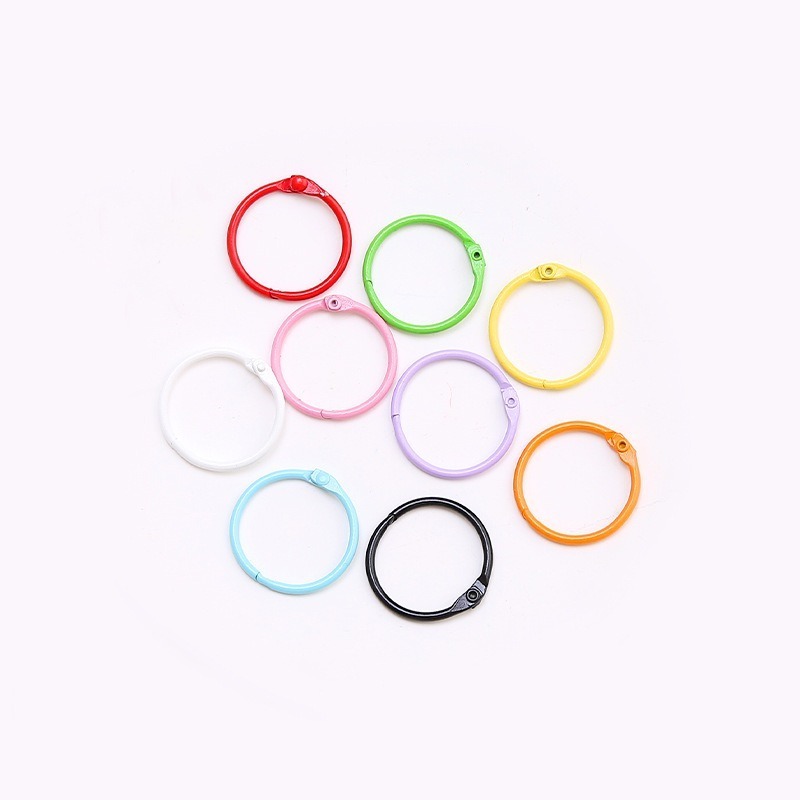 【我家有隻貓】🚀隔日配達🚀彩色彈簧圈 鑰匙圈 包包掛飾扣 五金皮包扣 可開口彈簧圈 彈圈 彈簧扣 DIY 手作 禮物-細節圖4