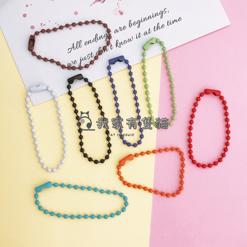 【我家有隻貓】🚀隔日配達🚀珠鍊 鍊子 鍊條 隨機出貨 DIY 壓克力咕盤 鑰匙圈配件 吊飾配件 透明咕盤鍊子 手作吊飾-細節圖5