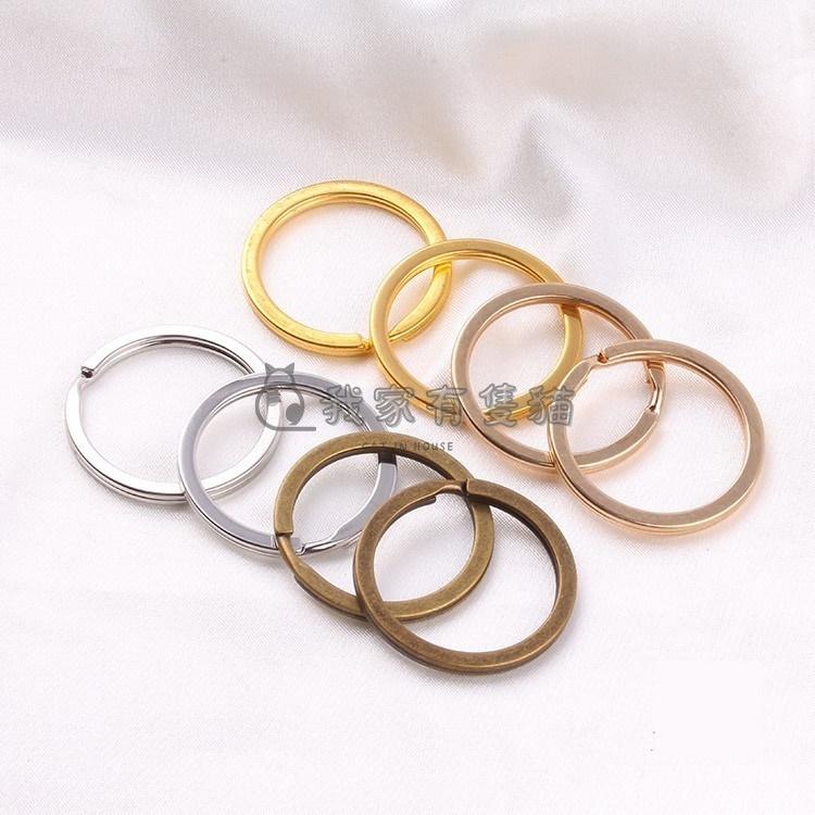 【我家有隻貓】🚀隔日配達🚀鑰匙扣 扁圈 DIY素材 合金鑰匙圈 卡圈 卡扣 鑰匙圈 材料 吊飾 配件 金屬 鑰匙扣 DI-細節圖2