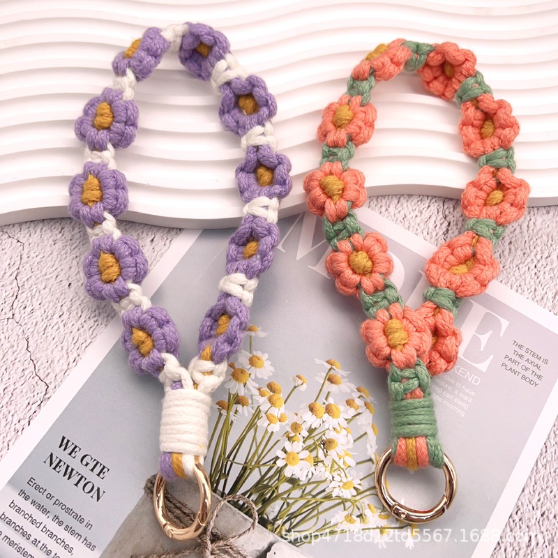 【我家有隻貓】🚀隔日配達🚀ins風小雛菊花朵掛繩 手作掛飾 掛飾 包包掛飾 絨毛吊飾 手機掛飾 DIY掛飾 手藝 手作-細節圖8