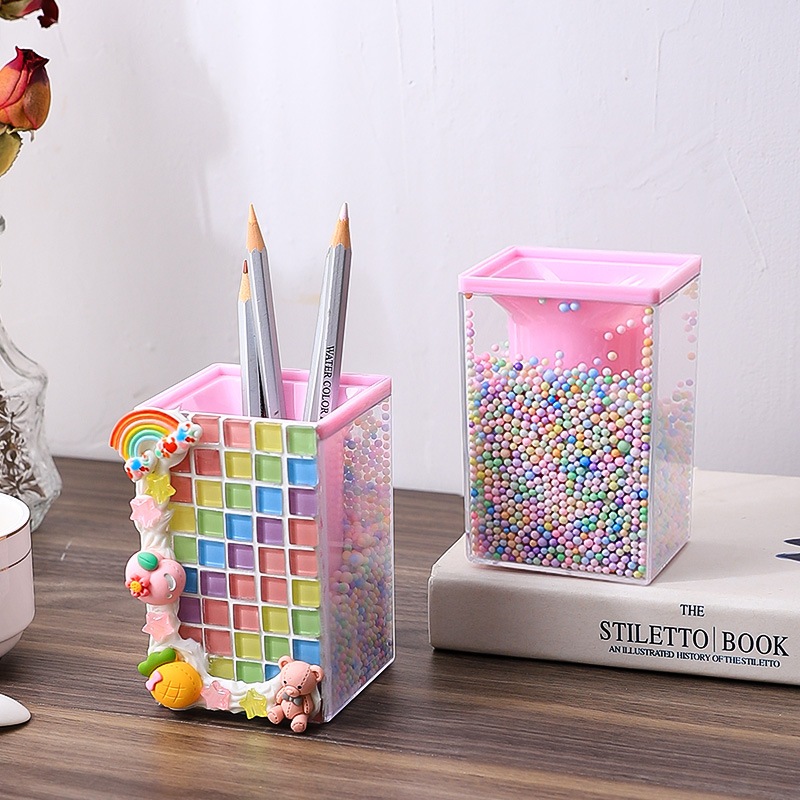 【我家有隻貓】🚀隔日配達🚀DIY筆筒 馬賽克創作 木質筆筒 手工筆筒 手作 聖誕節DIY底胚 禮物 親子 DIY手作-細節圖3