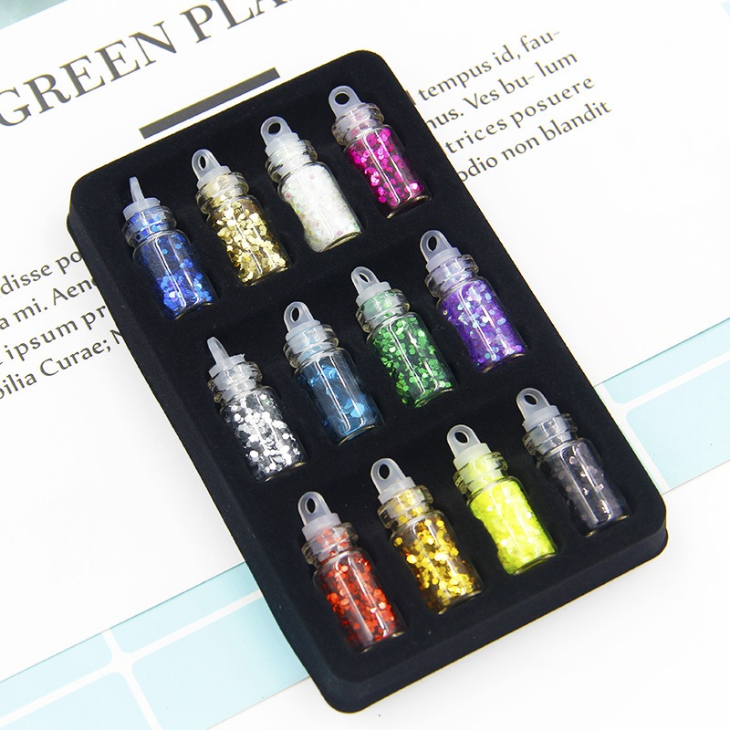 【我家有隻貓】🚀隔日配達🚀亮片 閃粉 DIY 手作配件 點綴素材 UV膠 滴膠 咕卡 材料 填充 飾品 亮粉 金箔 美甲-細節圖2