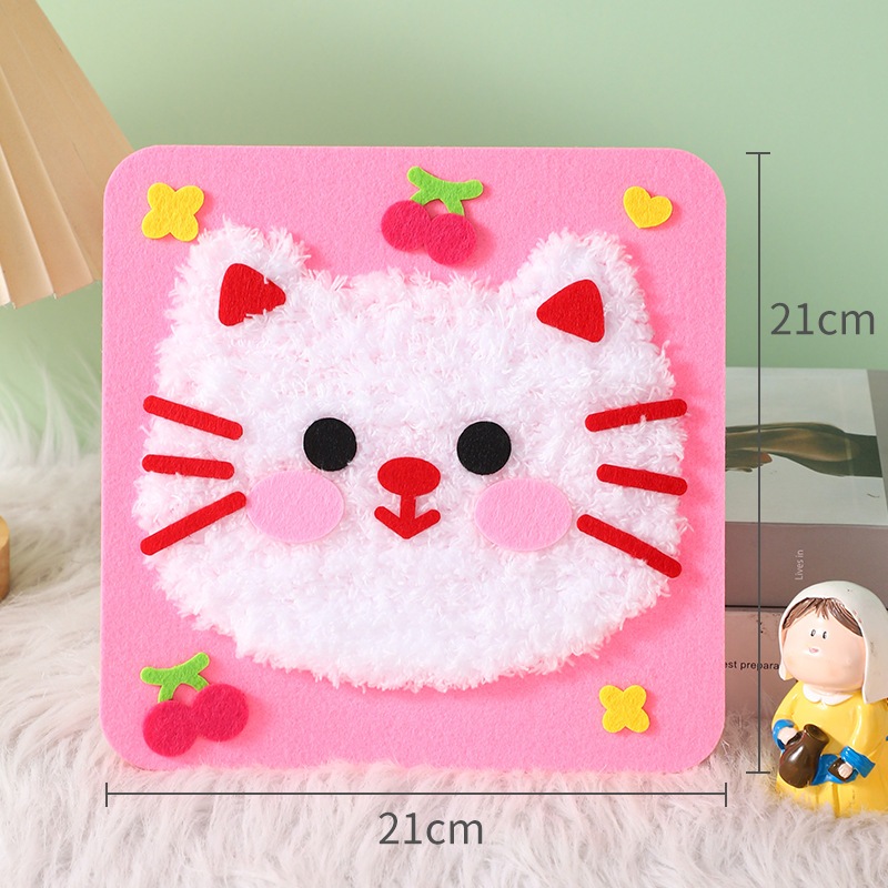 【我家有隻貓】 🚀隔日配達🚀 動物穿線畫 縫縫樂 毛線畫 刺繡畫 戳戳畫 勞作材料包 美勞材料包 手作材料包 diy手作-細節圖5