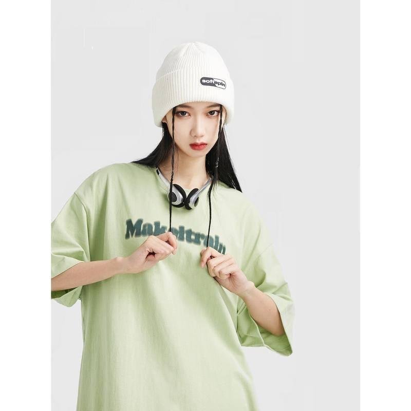 PARADISE 原創字母 印花 棉 短袖 圓領 寬鬆 短T-細節圖6