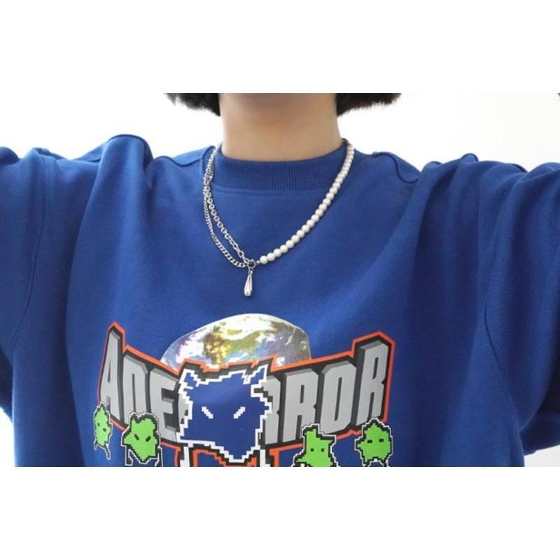 PARADISE 水滴掛墜 珍珠拼接項鍊 輕奢小眾 歐美配飾 高級感氣質百搭-細節圖5