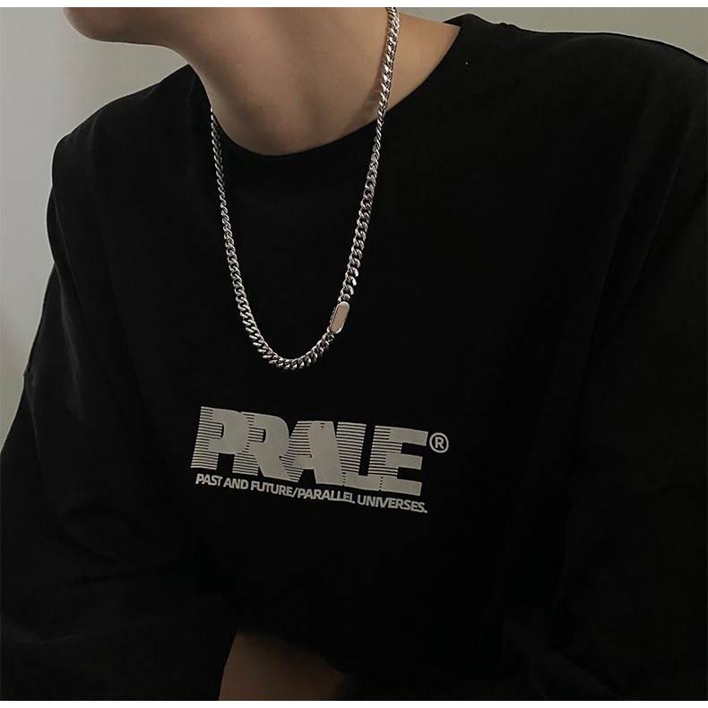 PARADISE 光面方牌 古巴鏈 項鍊 不過敏不掉色 鈦鋼 醫療鋼-細節圖3