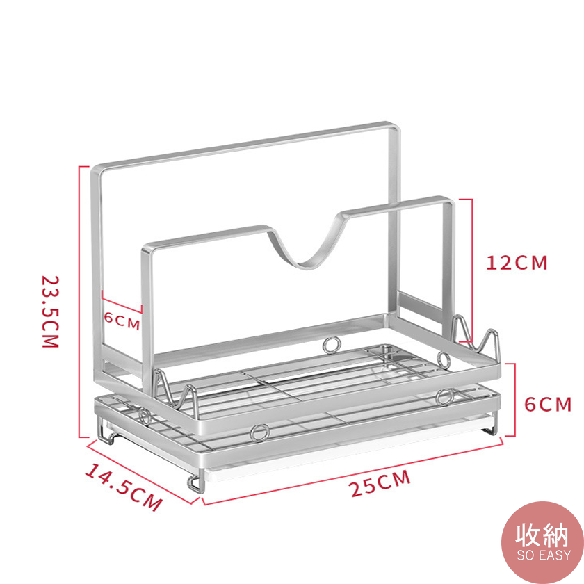 【304不鏽鋼砧板、鍋蓋架、瀝水架組】🎁送加厚抹布 不銹鋼鍋蓋架 不銹鋼砧板架 廚房收納 砧板架 鍋蓋架-細節圖10