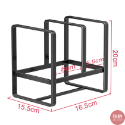 【304不鏽鋼日式盤子、碗置物架-黑色】 🎁送加厚抹布 碗架 盤子架 不鏽鋼碗架 不銹鋼盤子架 鍋具架 砧板架 砧板架-規格圖11