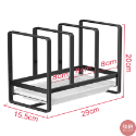 【304不鏽鋼日式盤子、碗置物架-黑色】 🎁送加厚抹布 碗架 盤子架 不鏽鋼碗架 不銹鋼盤子架 鍋具架 砧板架 砧板架-規格圖11