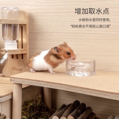 ✔️在台現貨 艾特富士山水碗  艾特水碗 50ml 玻璃製 厚底防掀起 (倉鼠水盆、三線鼠、一線鼠、黃金鼠)-細節圖2