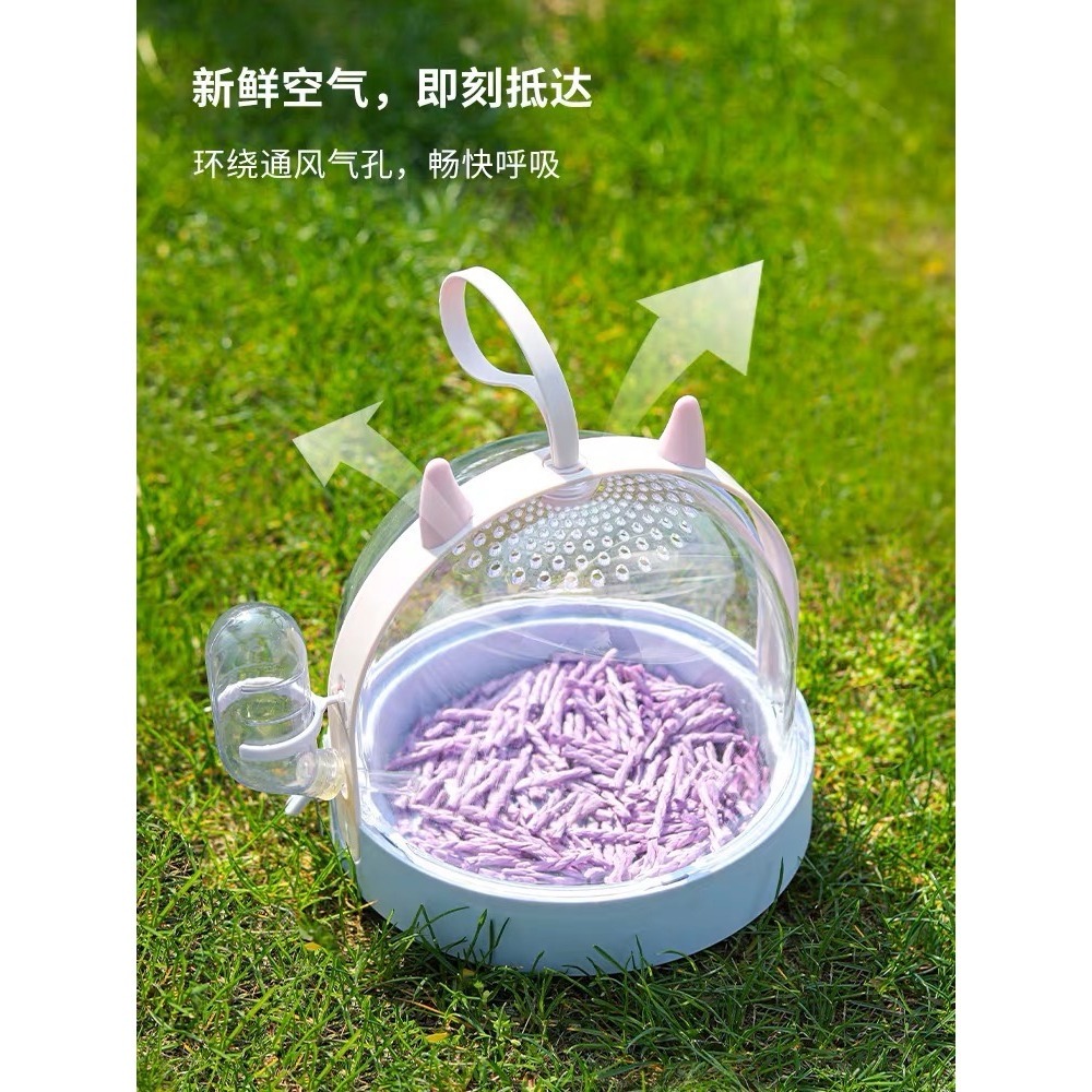 ✔️現貨 3色卡諾倉鼠外出籠  小惡魔外出籠 附加60ml真空水壺 壓克力外帶籠子 侏儒鼠 三線鼠 黃金鼠 倉鼠-細節圖4