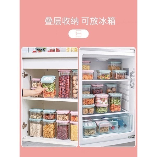 【現貨】方形旋鈕密封罐/方型密封罐 /食品級儲存罐/密封儲物罐/五穀雜糧(倉鼠密封罐/鼠鼠密封罐/三線鼠/黃金鼠)-細節圖6