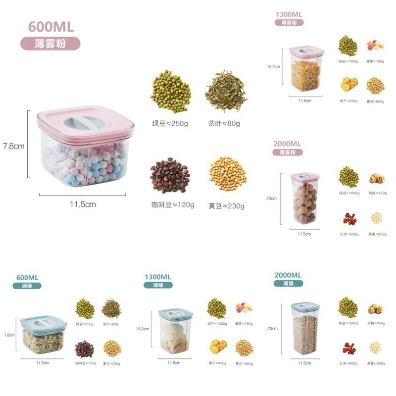 【現貨】方形旋鈕密封罐/方型密封罐 /食品級儲存罐/密封儲物罐/五穀雜糧(倉鼠密封罐/鼠鼠密封罐/三線鼠/黃金鼠)-細節圖7