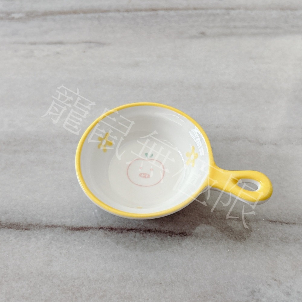 ✔️【寵鼠無極限】造型倉鼠平底鍋陶瓷碗/倉鼠平底鍋碗(倉鼠食盆/倉鼠陶瓷碗/三線鼠/黃金鼠/蜜袋鼯/睡鼠/倉鼠飼料盆)-細節圖5