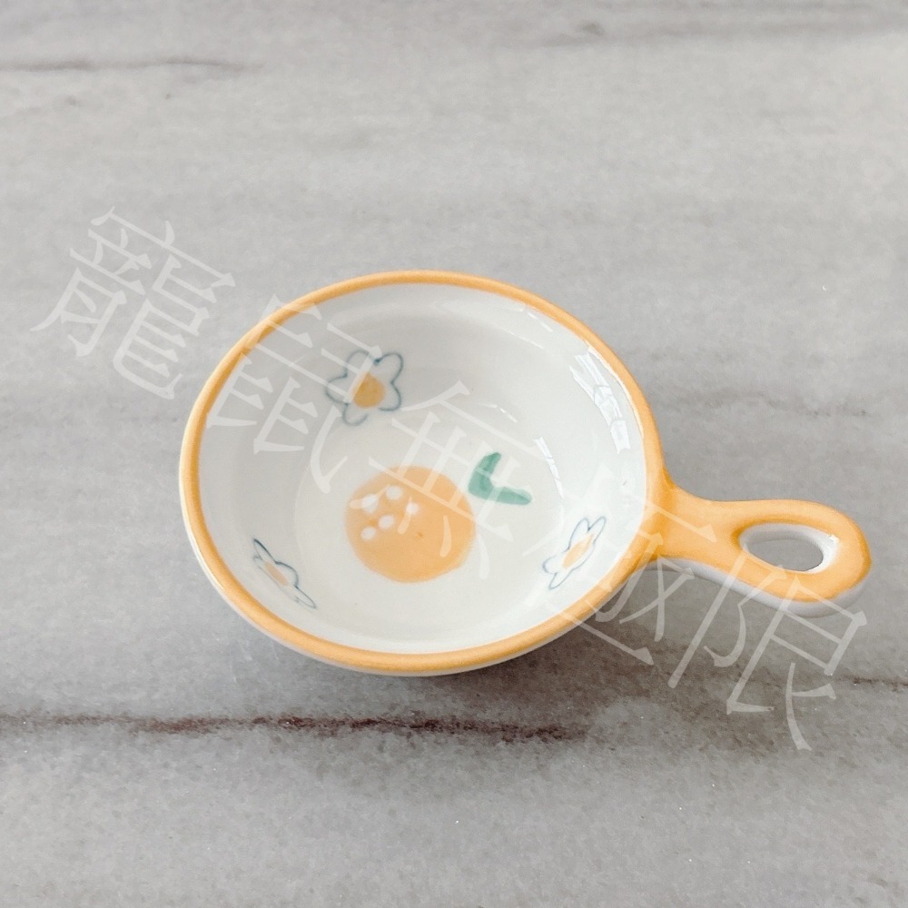 ✔️【寵鼠無極限】造型倉鼠平底鍋陶瓷碗/倉鼠平底鍋碗(倉鼠食盆/倉鼠陶瓷碗/三線鼠/黃金鼠/蜜袋鼯/睡鼠/倉鼠飼料盆)-規格圖5