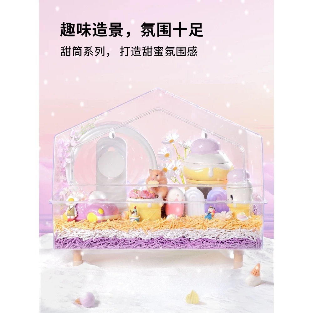 【寵鼠無極限】carno卡諾冰淇淋小屋/冰淇淋水樽/冰淇淋飼料碗  倉鼠陶瓷窩/倉鼠躲避屋/倉鼠飲水器/倉鼠食盆-細節圖4