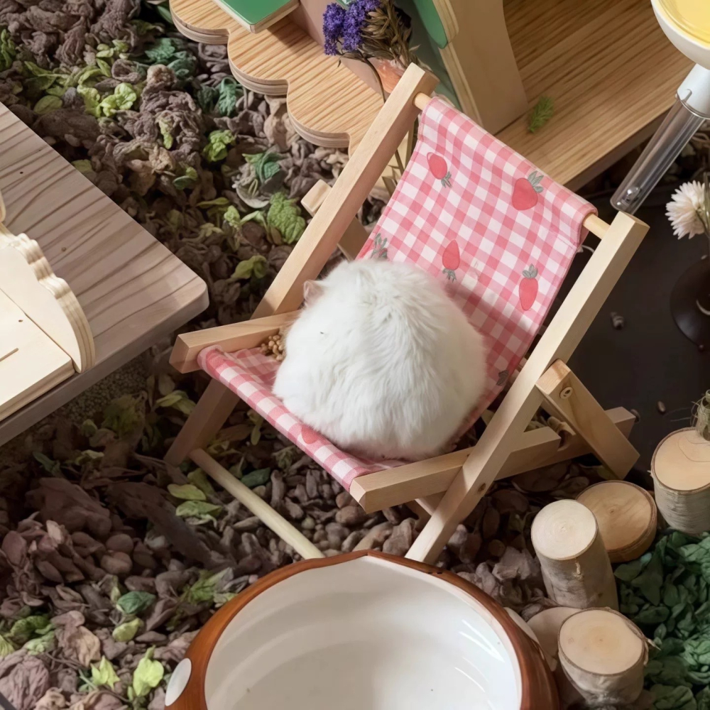 ✔️【寵鼠無極限】新品 小寵懶人躺椅  倉鼠躺椅  網美躺椅 迷你躺椅  拍鼠鼠網美照很適合 巴適躺椅-細節圖2