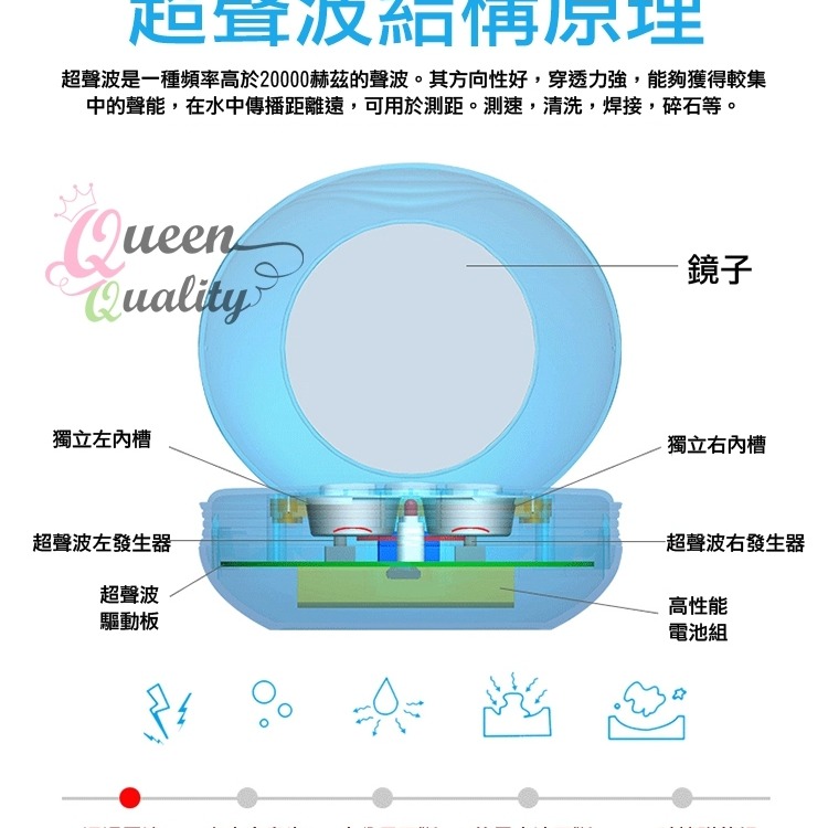 洁康 超音波 隱形眼睛清洗機 升級 無線充電款 CE-3500 隱眼器 美瞳清洗器 隱眼清洗盒 洗去蛋白 電動清洗機-細節圖4