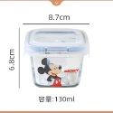 迪士尼帶蓋玻璃盒 保鮮碗 耐高溫 家用 寶寶碗 嬰兒專用輔食飯盒 小容量 蒸蛋碗 便當盒 可微波 密封 碗帶蓋-規格圖8