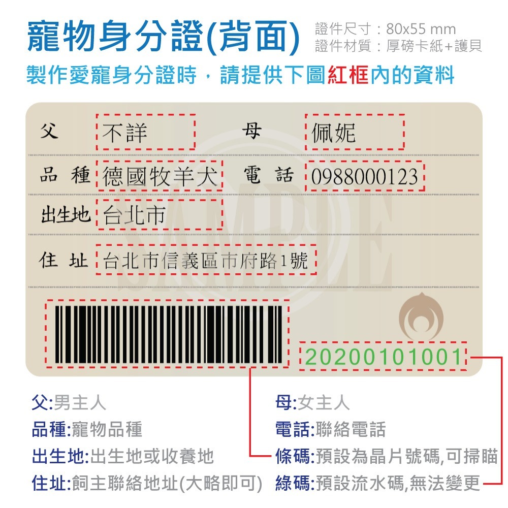 寵物身分證 身分證 健保卡 汪星人 喵星人 毛小孩 寵物 項圈 名牌 吊牌 掛牌 身份證-細節圖3