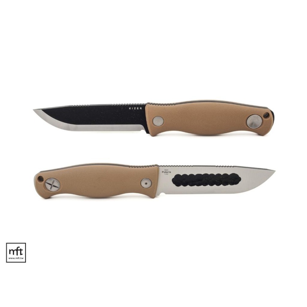 MFT 中國 Kizer Polaris 直刀 Scandi 非對稱刃角 1095碳鋼 Bushcraft Yakut-細節圖2