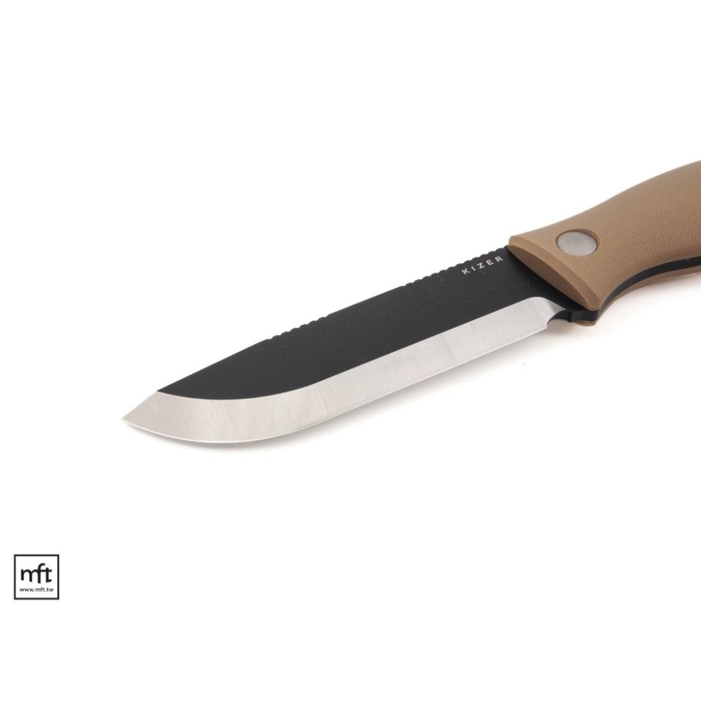 MFT 中國 Kizer Polaris 直刀 Scandi 非對稱刃角 1095碳鋼 Bushcraft Yakut-細節圖3