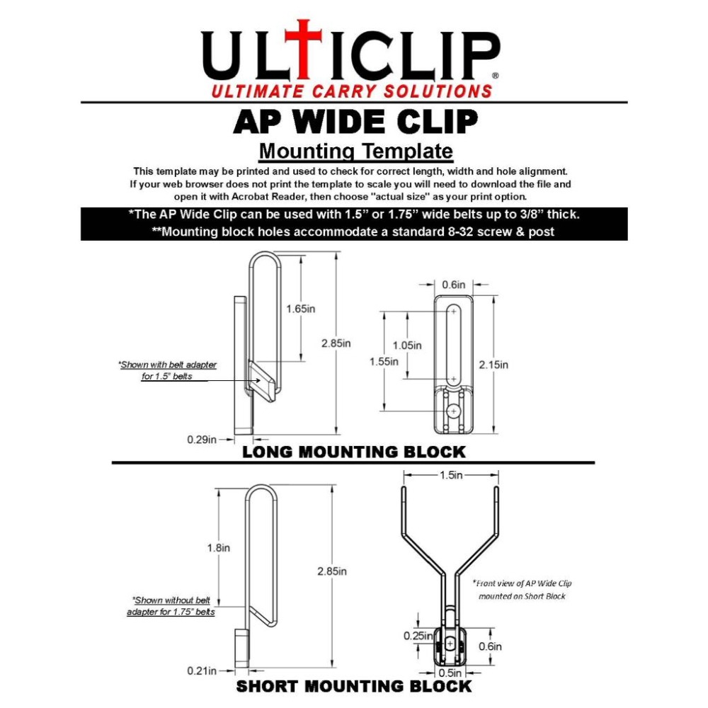 MFT 美國 UltiClip AP Wide Clip 刀鞘與槍套 寬版 腰帶夾 夾具 Kydex-細節圖9