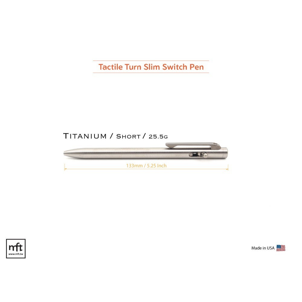 MFT 美國 Tactile Turn Switch Pen 鈦合金 開關筆-規格圖9