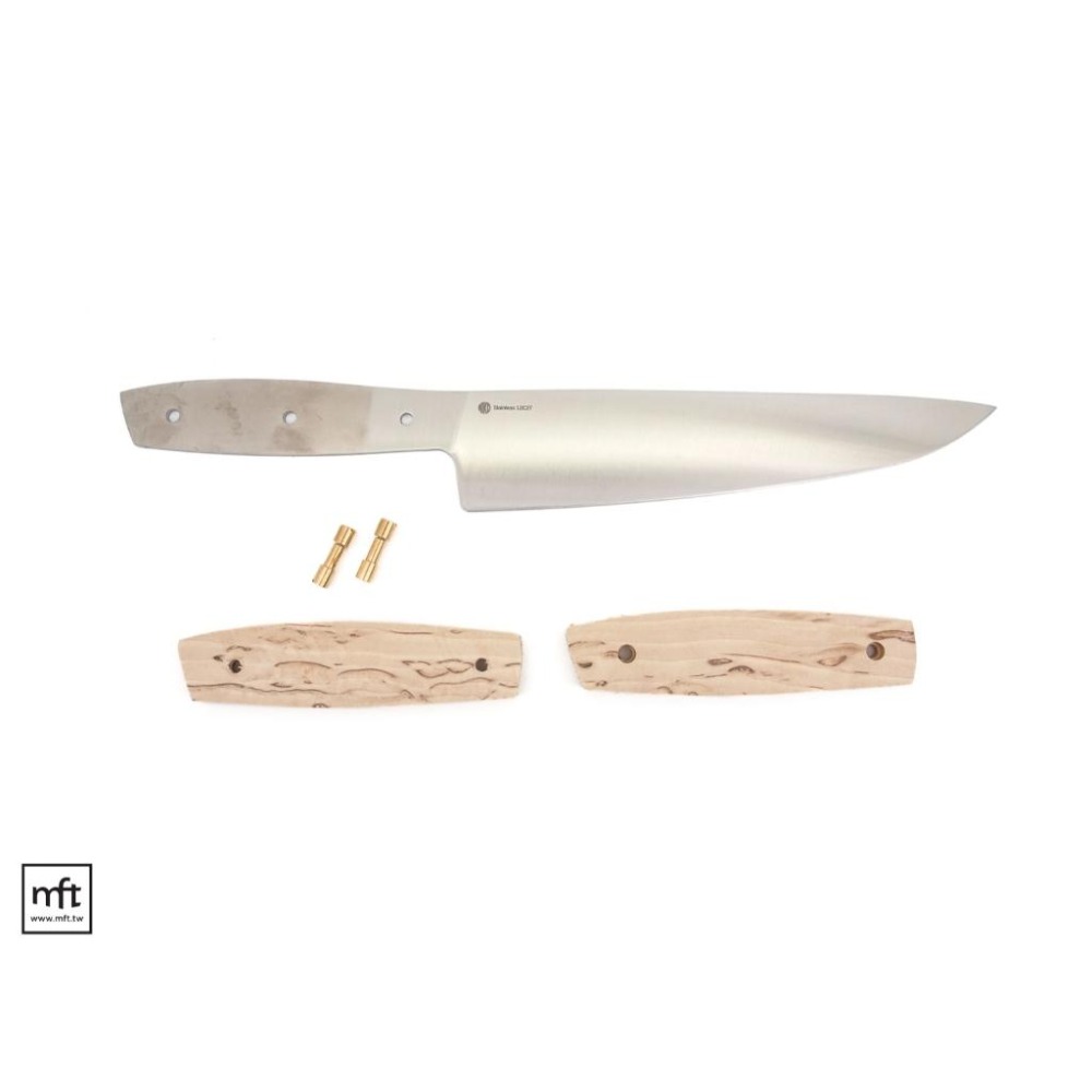 MFT 芬蘭 NKD Chef Curly Birch Kit 主廚刀 刀胚套件 12C27不鏽鋼-細節圖3