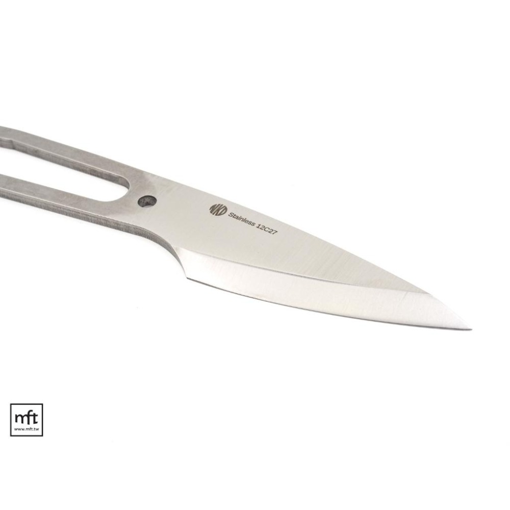MFT 芬蘭 NKD Kiridashi 75 小直刀刀胚 單面刃 12C27不鏽鋼-細節圖3