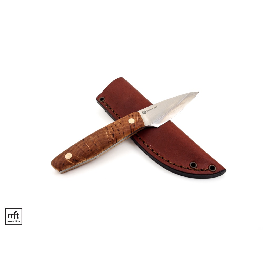 MFT 芬蘭 NKD Kiridashi 75 小直刀 單面刃 12C27不鏽鋼-規格圖9