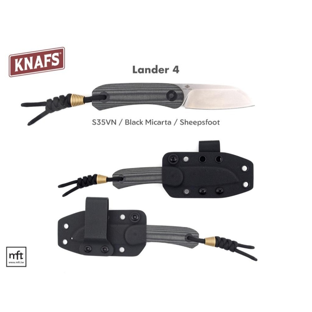 MFT 美國 KNAFS Lander 4 Fixed Blade 小直刀 EDC-細節圖2