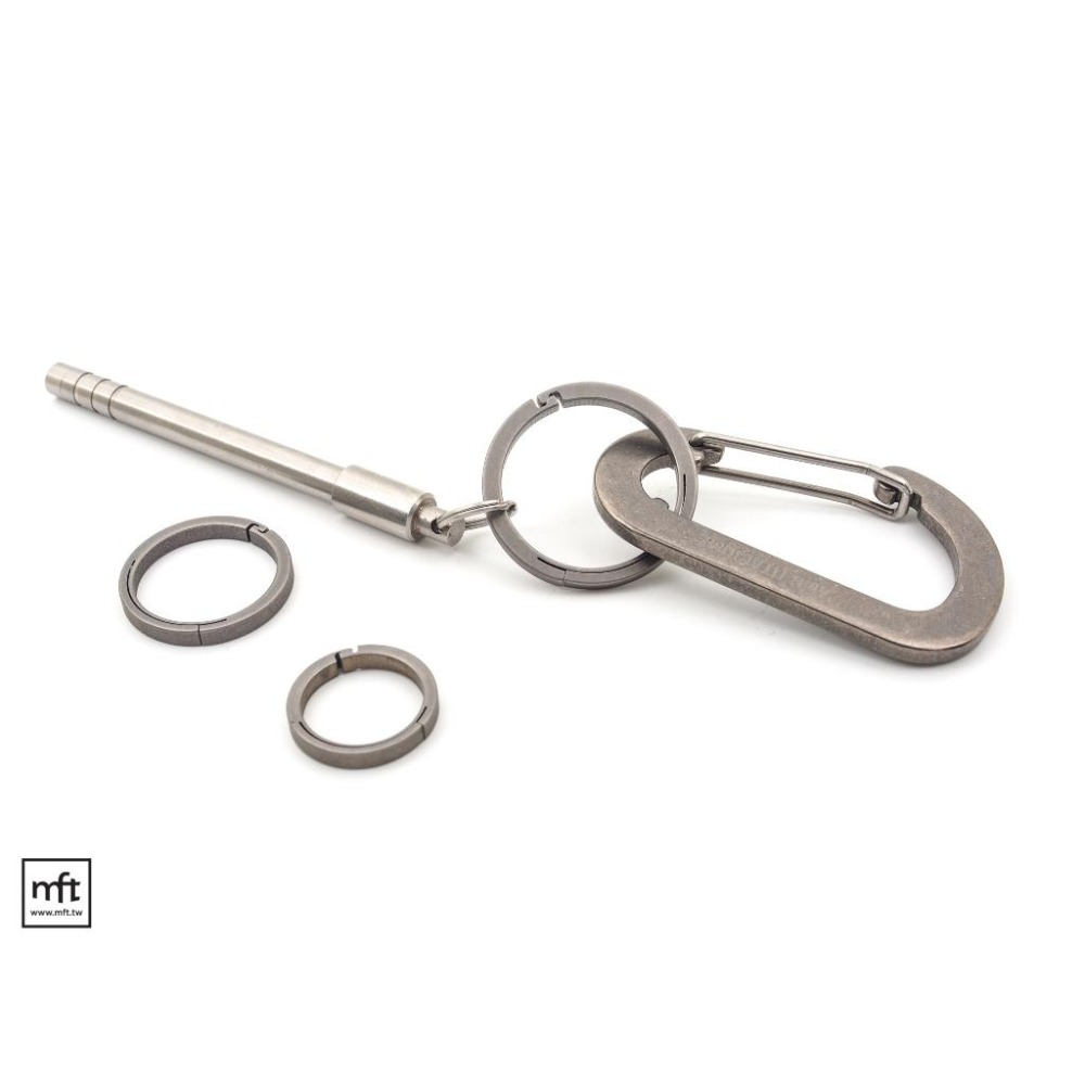 MFT 美國 Maratac Living Titanium Spring Clip 鈦合金 側開式鑰匙圈環-細節圖9