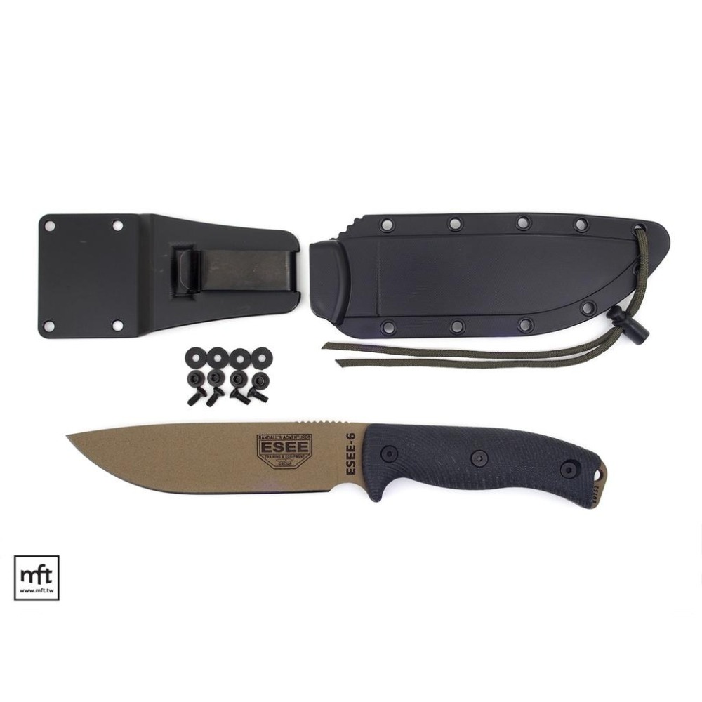 MFT 美國 ESEE Model 6 直刀 1095碳鋼 3D握柄版本-細節圖8
