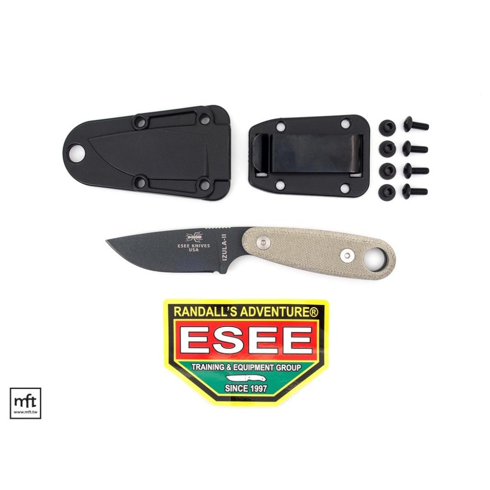 MFT 美國 ESEE Izula II Tactical 小直刀 Gunsmoke Powder Coat-細節圖2