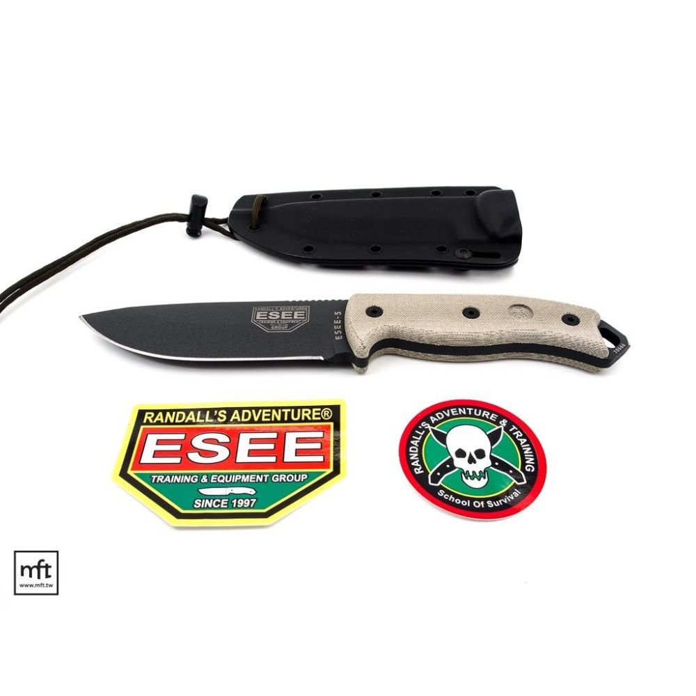 MFT 美國 ESEE Model 5 Tactical 直刀 1095碳鋼 Micarta柄 Bushcraft-細節圖2