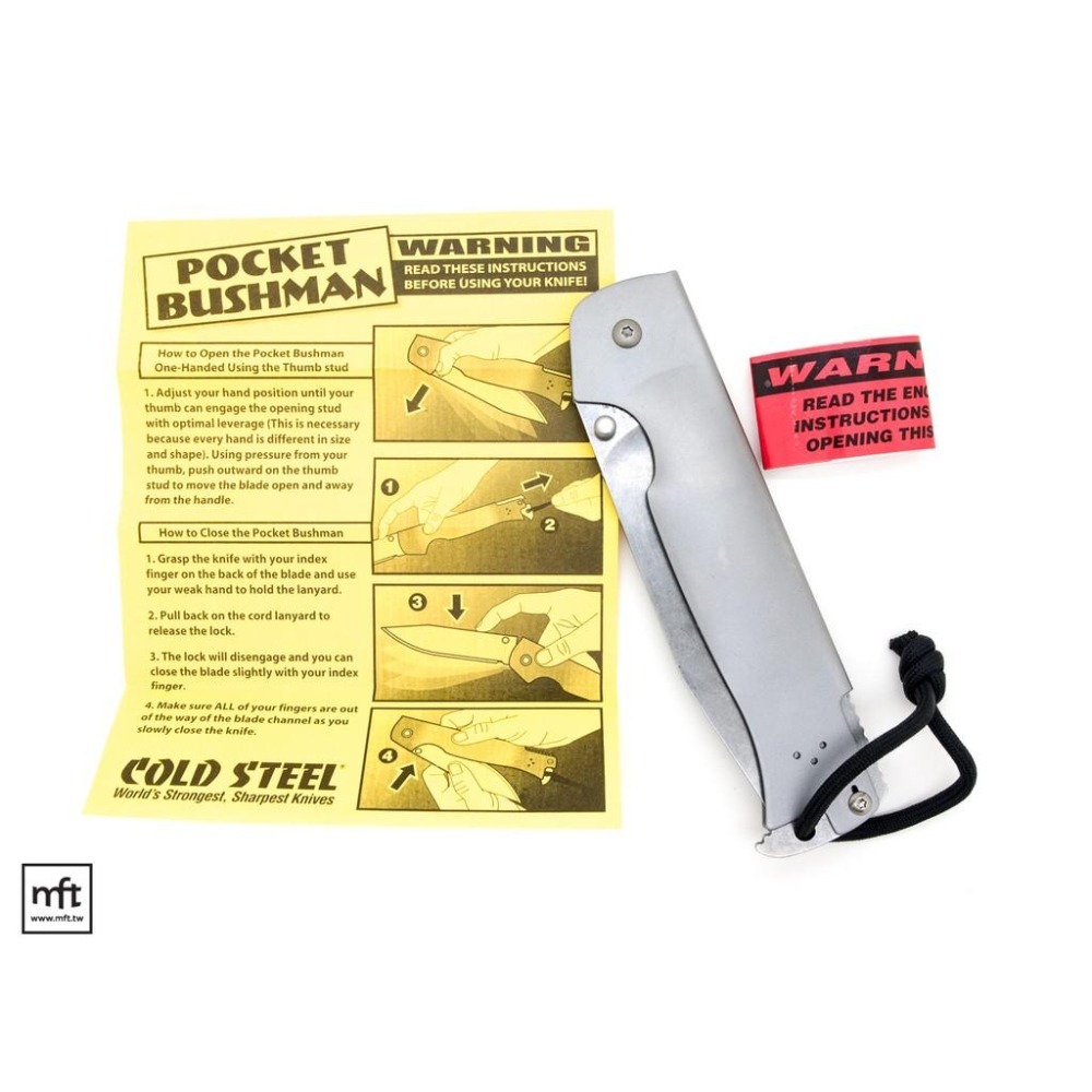 MFT 美國 Cold Steel Pocket Bushman 巨無霸折刀 4116 不鏽鋼-細節圖9