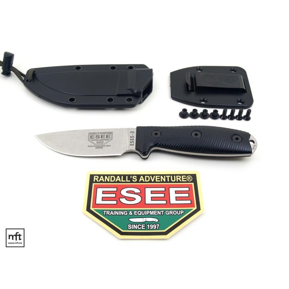 MFT 美國 ESEE Model 3 3D S35VN 不鏽鋼 直刀 Bushcraft-細節圖2