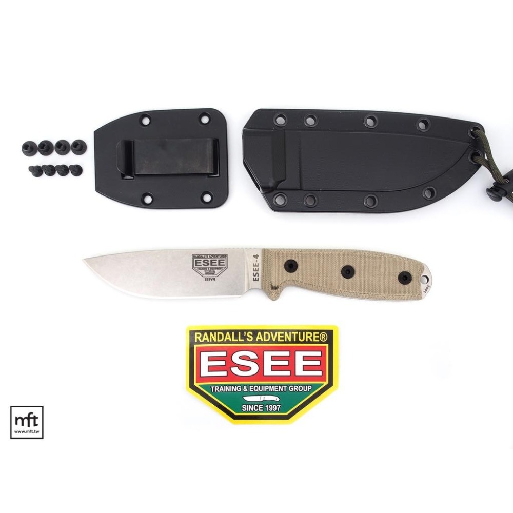 MFT 美國 ESEE Model 4 S35VN 不鏽鋼 直刀 Micarta柄 Bushcraft-細節圖2
