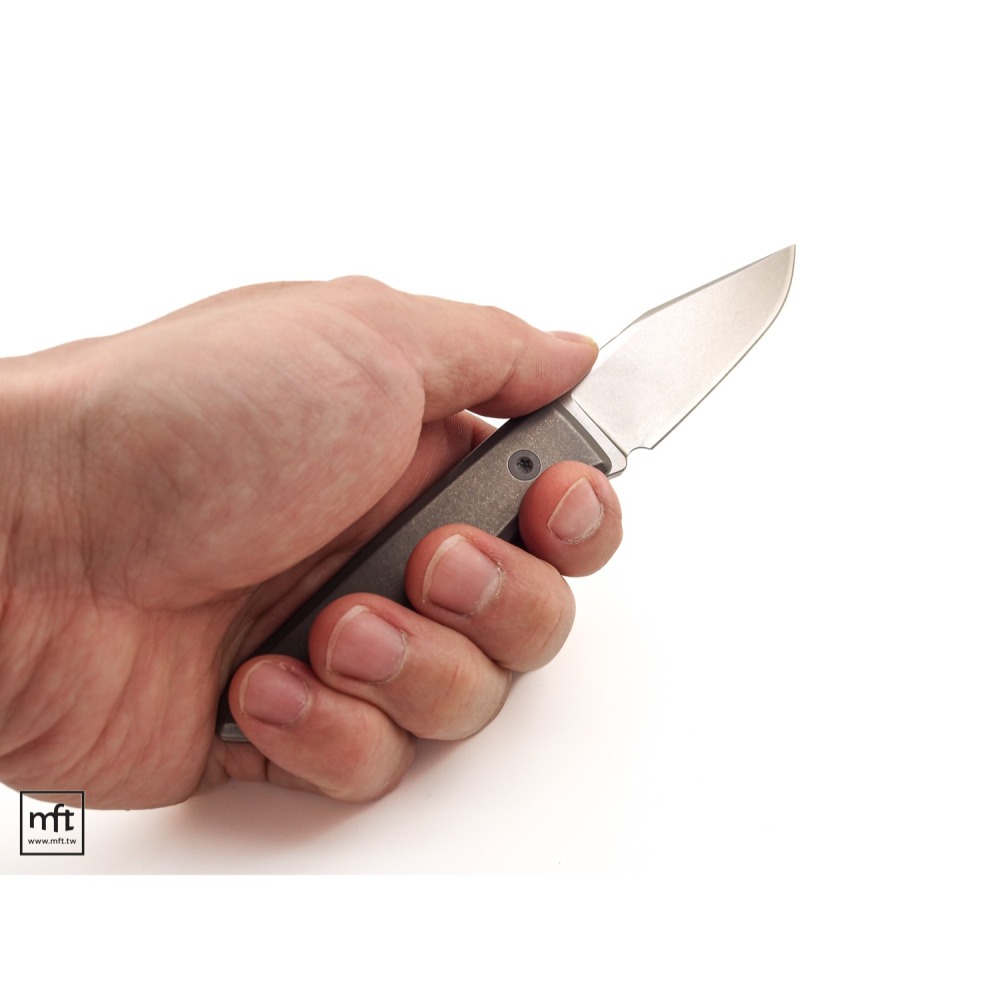 MFT 美國 BigiDesign Ti Lookout Fixed Blade 鈦柄 小直刀 M390不鏽鋼-細節圖9