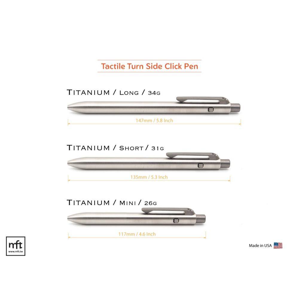 MFT 美國 Tactile Turn Side Click Pen 鈦合金 側彈按壓筆-細節圖2