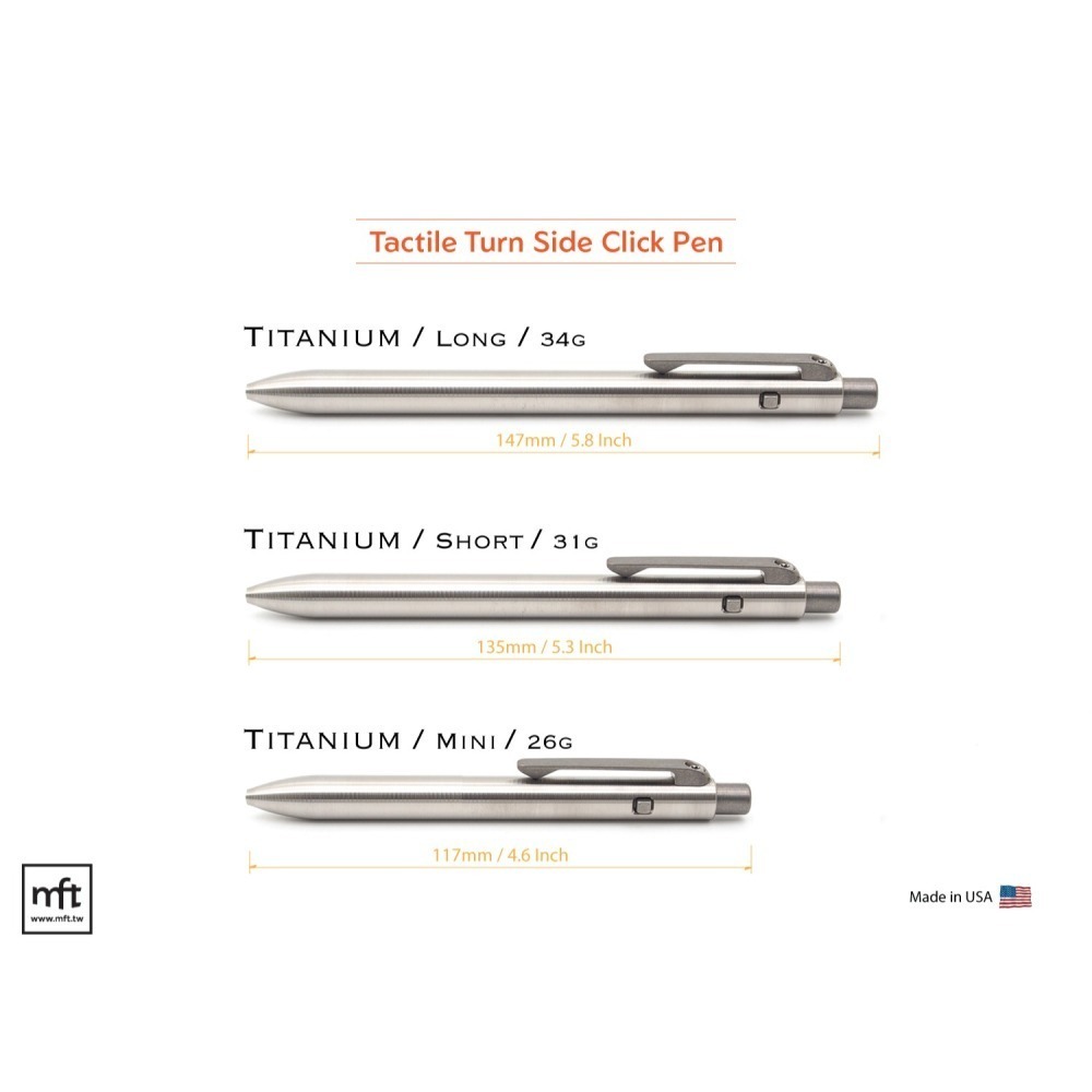 MFT 美國 Tactile Turn Side Click Pen 鈦合金 側彈按壓筆-細節圖2