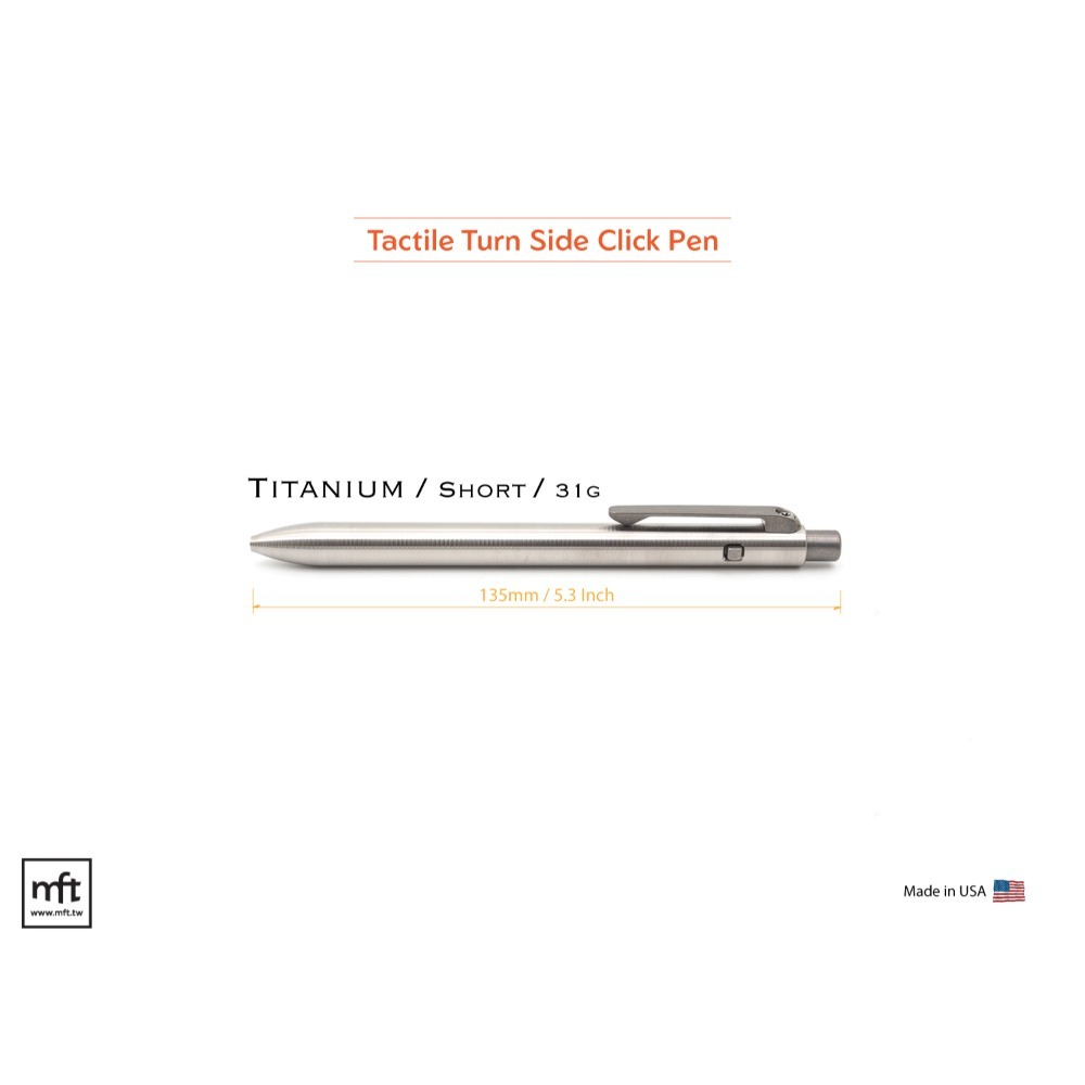 MFT 美國 Tactile Turn Side Click Pen 鈦合金 側彈按壓筆-規格圖9