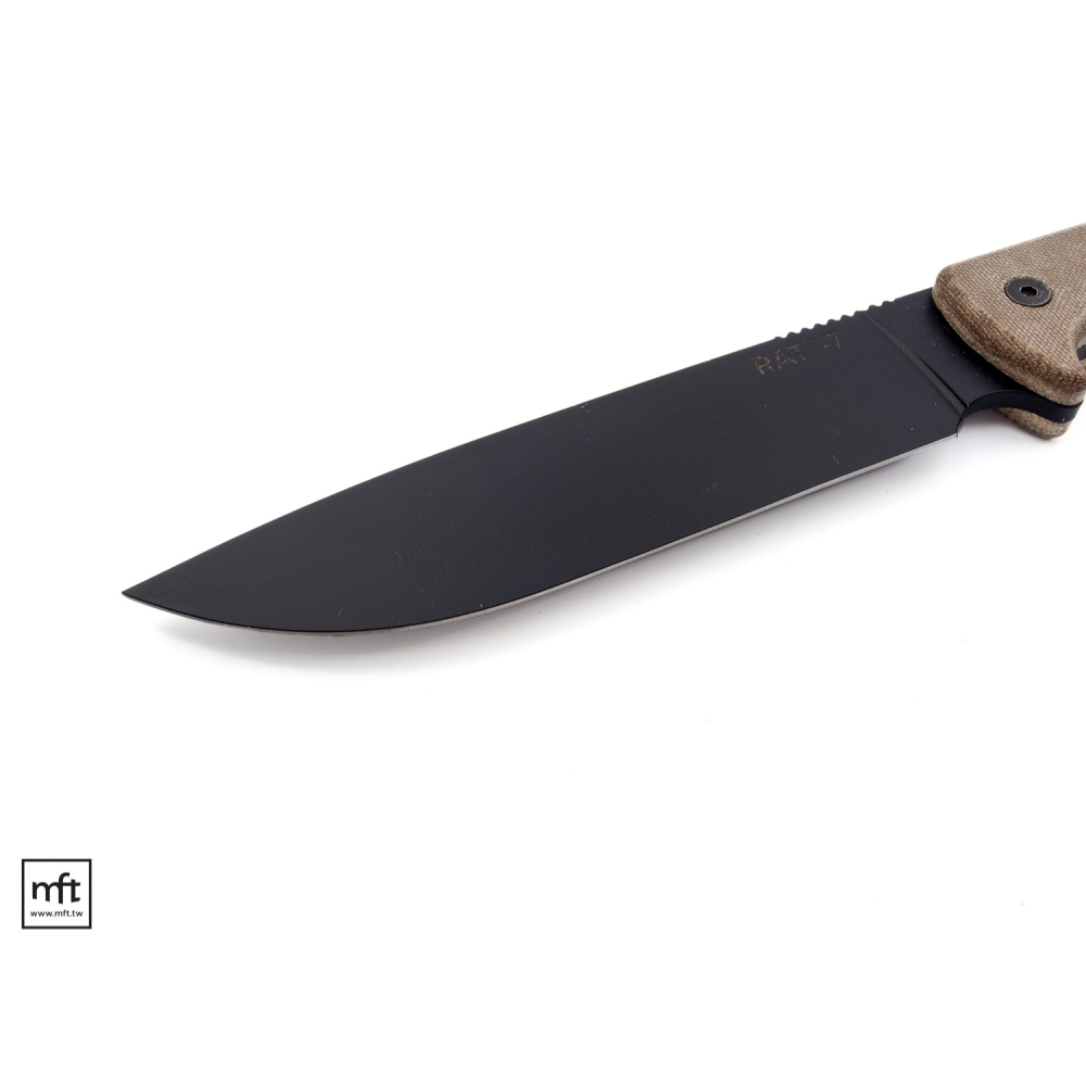 MFT 美國 Ontario RAT-7 碳鋼 直刀 1075 Bushcraft-細節圖2